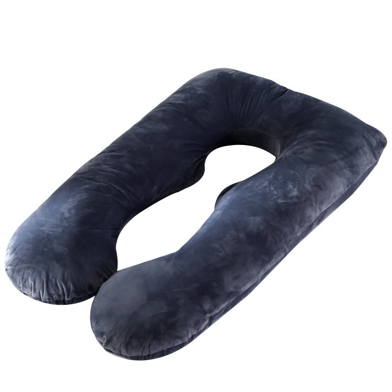 Coussin de grossesse en U corps entier, noir