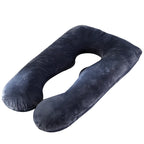 Coussin de grossesse en U corps entier, noir