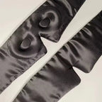 Masque de nuit en soie de mûrier, noir, intérieur avec coques pour les yeux
