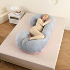 Coussin de grossesse en C, rose