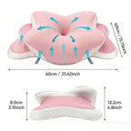 Oreiller ergonomique fleur à mémoire de forme – rose
