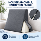 Coussin de dos : garnissage en mousse, housse amovible et lavable
