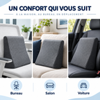 Coussin de dos au bureau, au salon et en voiture
