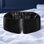 Masque de nuit en soie de mûrier, coloris noir