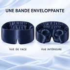 Masque en soie : vue de face et vue intérieure